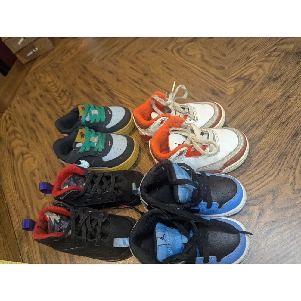 Four Nike Air Jordan Toddler Sized 6C Shoes